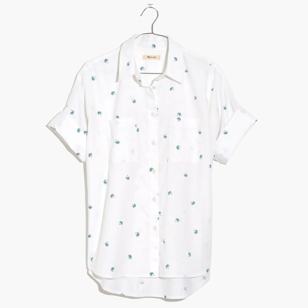 Madewell Courier Shirt in Palm Print - Size L - Picture 4 of 4
